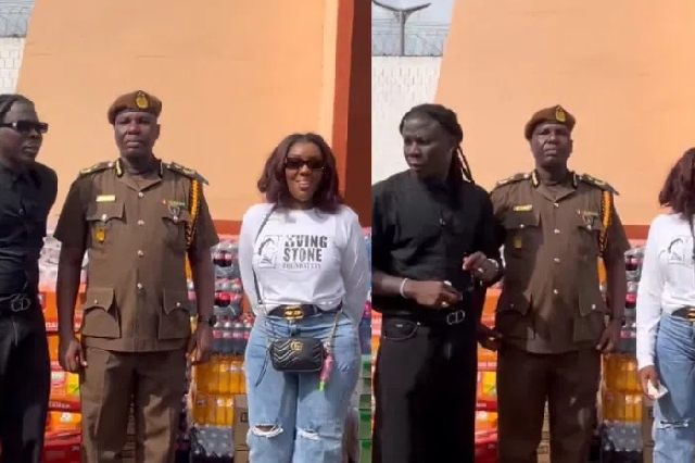 Stonebwoy and his wife provide support to Nsawam prison inmates