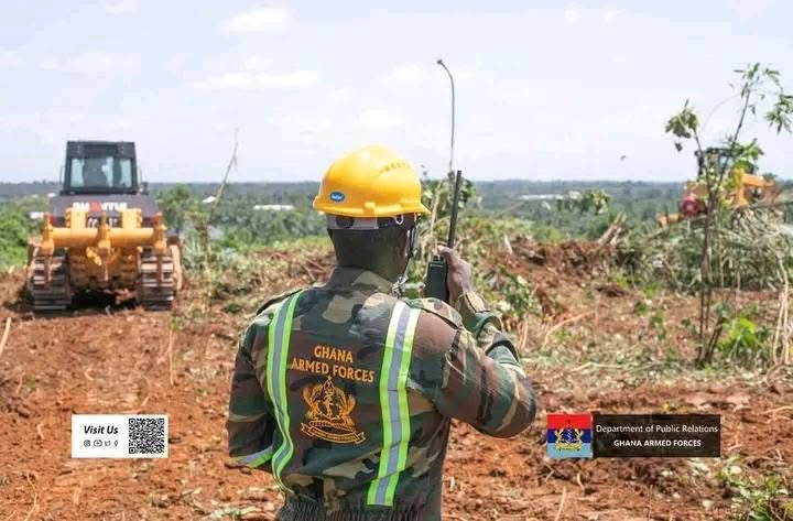 Military Clears Land for Accra–Kumasi Expressway Project
