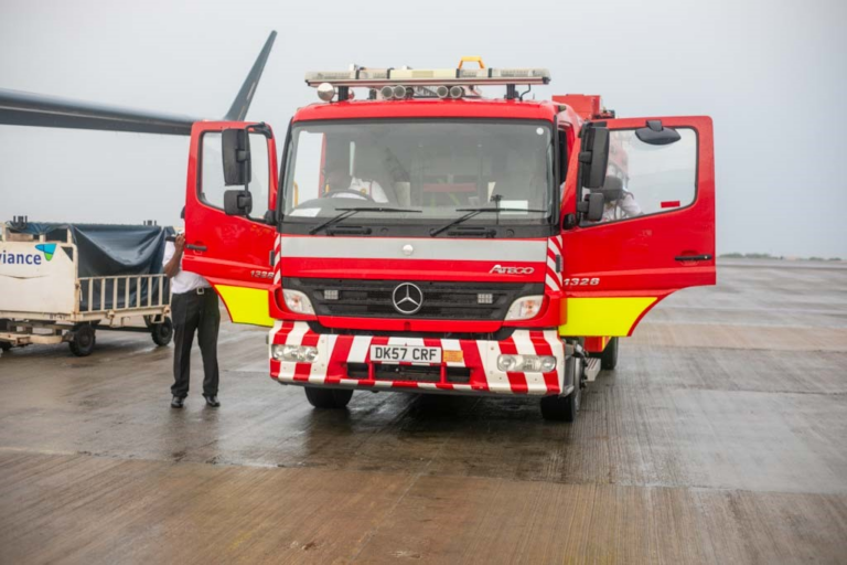 GNFS receives Mercedes-Benz fire tender donation from UK-based Fire Aid