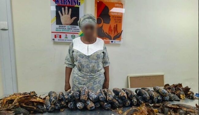 67-year-old grandmother arrested with 13kg cocaine hidden in fake plantain peels in Nigeria